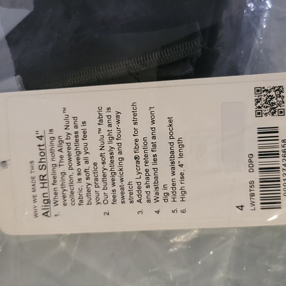 NWT 💎Lululemon Align HR Short 4" Diamond Dye Pitch Grey Size 2, 4 and 6 💎 - Picture 7 of 13